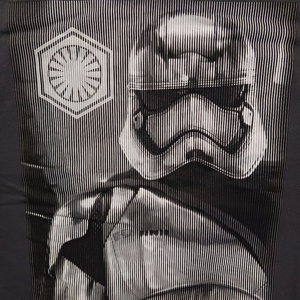 Star Wars Storm Trooper Glitchy Lines Artistic Graphic T-Shirt Men's Large - Picture 2 of 6